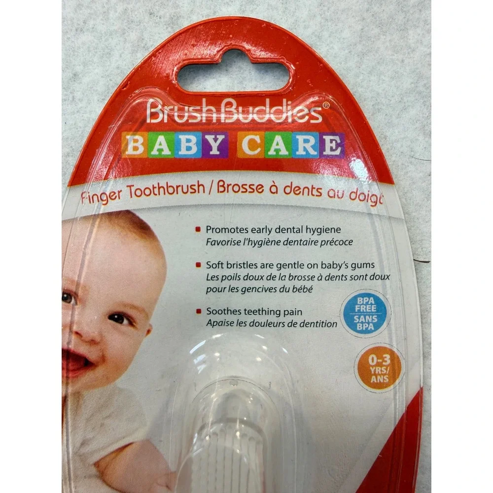 Brush Buddies Baby Care Finger Toothbrush Clear Soft Bristle 0-3 Years 00515-144
